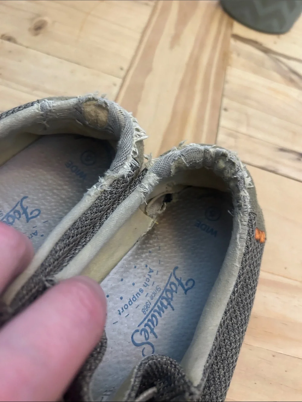 Hey Dude Olive Green Knit Slip-On Loafers
